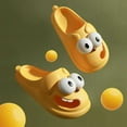 thumbnail image 6 of Ticikt Funny Big Eye Slippers Indoor Outdoor Platform Closed Toe Slides Sandals,Color:Yellow,Size:5-6, 6 of 9