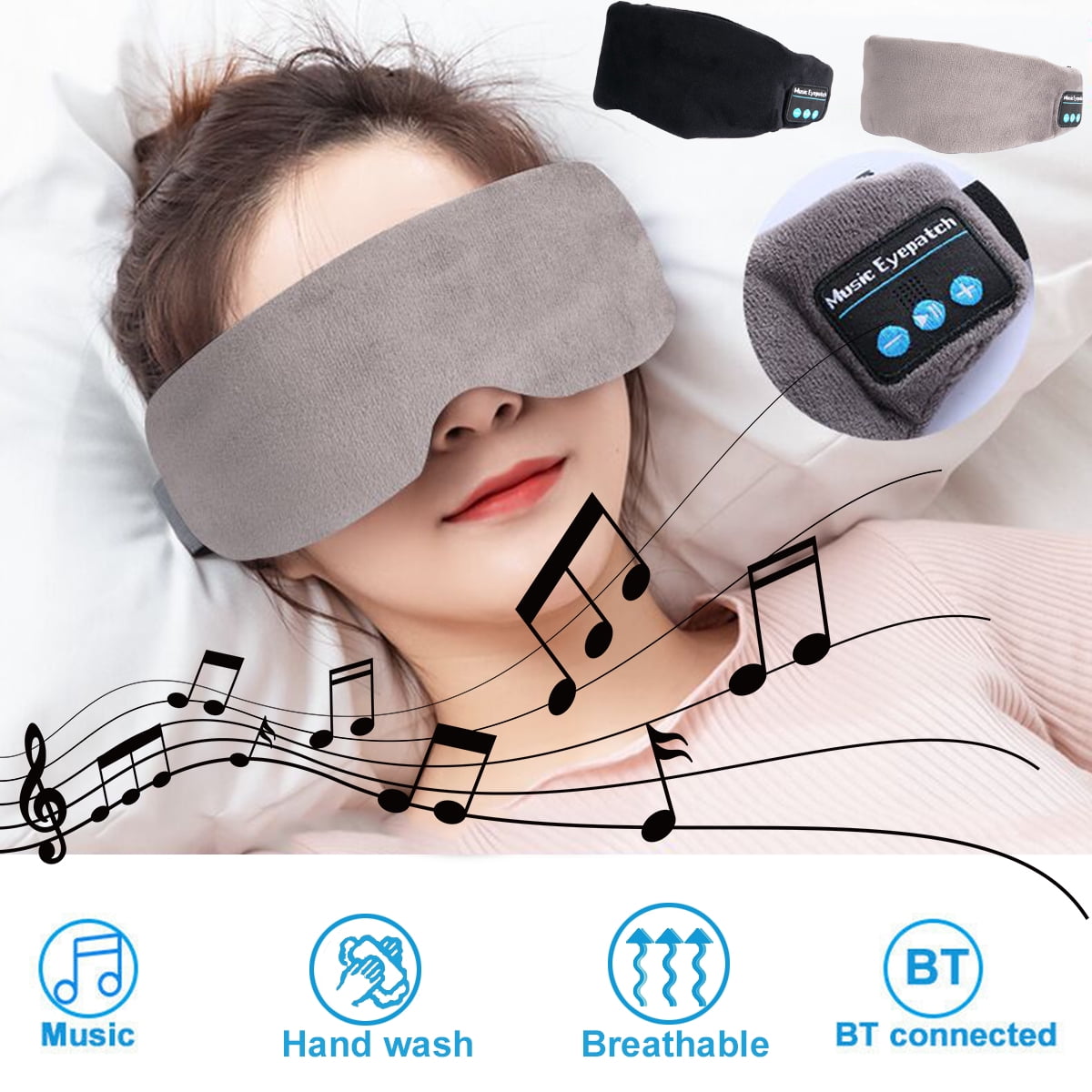 Wireless Bluetooth 5.0 Sleep Companion Comfortable Sleep Goggles For