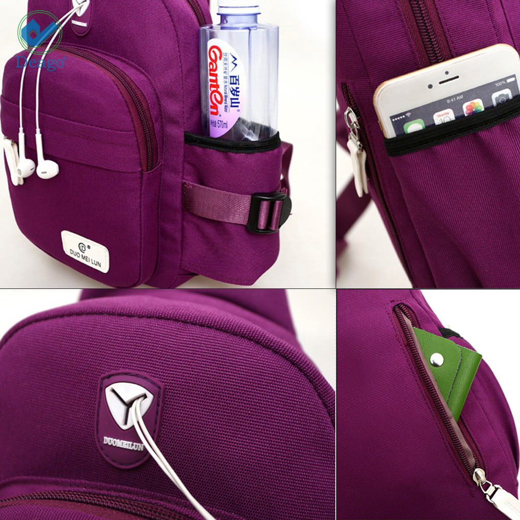 Deago Men Chest Pack Messenger Bags Casual Travel Crossbody Sling Bag Shoulder Bag w/ USB Charging Daypack Black, Adult Unisex, Size: 12.6 * 6.3 * 2.7