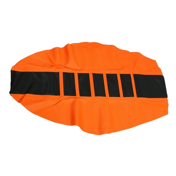 Unique Bargains Universal Motorcycle Pit Dirt Bike Faux Leather Soft Seat Cover Anti Slip Seat Cushion Orange Black