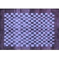thumbnail image 1 of Ahgly Company Machine Washable Indoor Rectangle Checkered Blue Modern Area Rugs, 8' x 10', 1 of 4