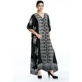 thumbnail image 3 of Black and White Plus Size Caftans for Women Tunic Long Maxi Kimono Beach Kaftan Dresses for Women Nightdress by Goood Times, 3 of 6