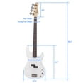 thumbnail image 7 of Glarry Fretted 4-String Solid Body Bass Guitars White, 7 of 7