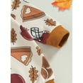 thumbnail image 6 of Wassery Baby Girls Thanksgiving Sweatshirt Rompers Infant Girl Jumpsuit Long Sleeve Flower Pumpkin Print Pullovers Bodysuits 3M 6M 12M 18M Newborn Fall Casual Clothes, 6 of 8