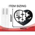 thumbnail image 2 of Metal Custom Starry Heart Wall Art - Metal Sign - 14 Color Options 24, 2 of 5