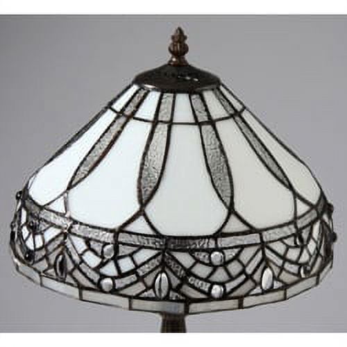 Tiffany-style White Jewels Table Lamp