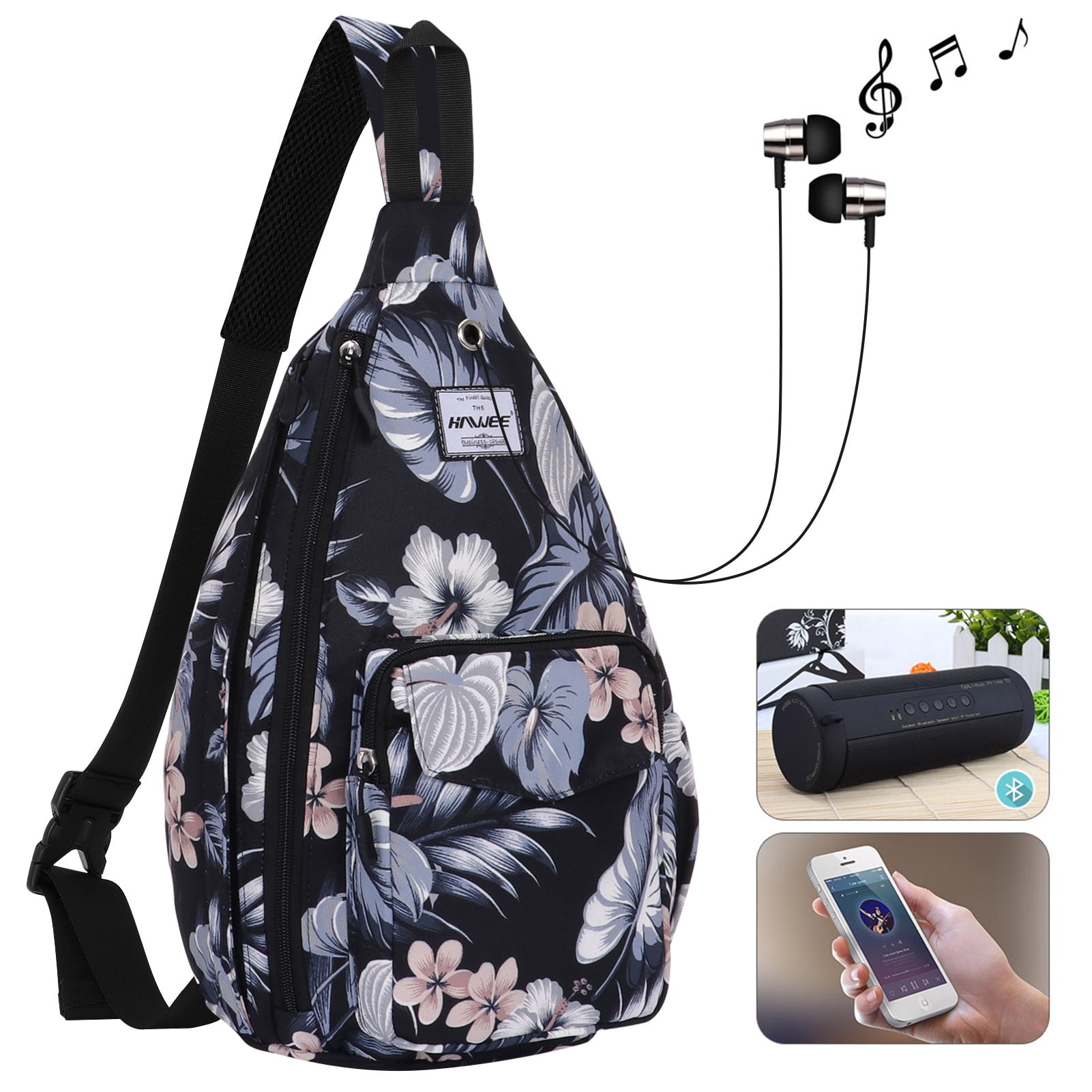 Duryarhall Anti-water Chest Bag Ramage Crossbody Sling Bag For Women
