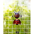 GDF Solar Lady Bugs MMF7 Swing Metal Ladybug Hanging Animal Garden