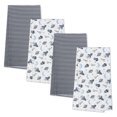 thumbnail image 1 of Gerber Organic 4-Pack Flannel Blankets, Outerspace and Stripe, 1 of 2