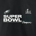 thumbnail image 4 of Men's Fanatics Black Philadelphia Eagles Super Bowl LIX Champions Roster Autograph Signing T-Shirt, 4 of 5