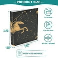 thumbnail image 5 of WOBOGO Sagittarius Pattern File Folders Extra Large Capacity to Hold 200 Sheets of Documents Hard Shell Ring Binder for School Home Office, 5 of 10