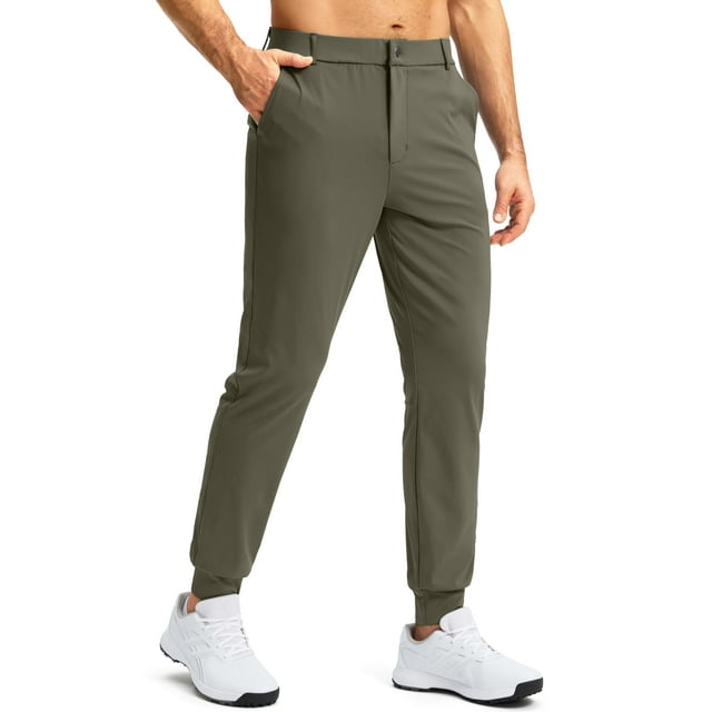 Pantalones de golf Pants G Gradual, elásticos, para hombre, color verde militar claro