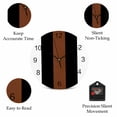 thumbnail image 5 of Wall Clock Brown Black White Clocks PVC Silent Non-Ticking Battery Operated Decorative Boho Style Round Clock for Home Living Room Kitchen Bedroom Office School Wall Decor 10 Inch, 5 of 9