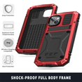 thumbnail image 3 of SaniMore for iPhone 14 Plus 6.7" 2022 Tri-layer Case with Wireless Charging Tempered Glass Screen Protector Hidden Bracket Drop Resistant Heavy Duty Protective Case for iPhone 14 Plus,  Red, 3 of 8
