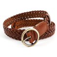 thumbnail image 4 of Wowstyle Women's Fashion Thin Braided Leather Belt with Buckle 20mm For Jeans Dresses Everyday Outfits, 4 of 5