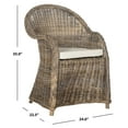 thumbnail image 4 of SAFAVIEH Zane Traditional Wicker Outdoor Club Chair, Grey, 4 of 7
