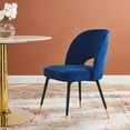 thumbnail image 2 of Side Dining Chair, Velvet, Blue Navy, Modern Contemporary Urban Design, Kitchen Room Cafe Bistro Restaurant Hospitality, 2 of 8