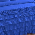 thumbnail image 6 of DNG Creations 1 Piece Vintage Ruffle Duvet Cover 100% Egyptian Cotton, 800 Threads Count - With Zipper & Corner Ties ( Oversized Queen - Solid Royal Blue ), 6 of 7
