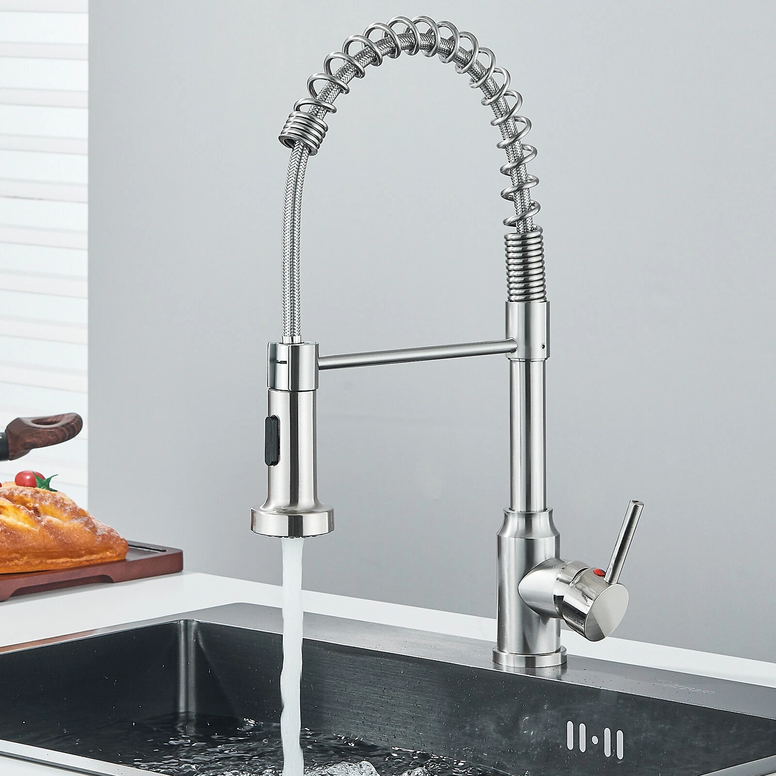 Moen Bexley Chrome Kitchen Faucet with Two Handles and Side