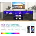 thumbnail image 6 of ChVans LED TV Stand for 70/75/80 inch, High Glass Modern Entertainment Center with LED Lights and Glossy Cabinets, 6 of 9