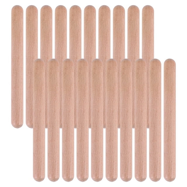 20 Piezas de Palos de Ritmo para NiñOs de 8 Pulgadas Palos Lummi de MúSica, Claves de Madera CláSicas, Instrumento Musical de PercusióN, Palos Musicales