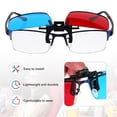 thumbnail image 4 of Gafas Clip-on 3D Rojo Azul/Cian, Gafas de Visualización 3D con Marco Colgante Cuadrado, 4 of 7