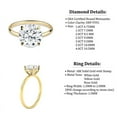 thumbnail image 5 of Cora Jewellery 2.5CT Round Moissanite Enagagement Ring, 18K Yellow Gold, 5 of 7
