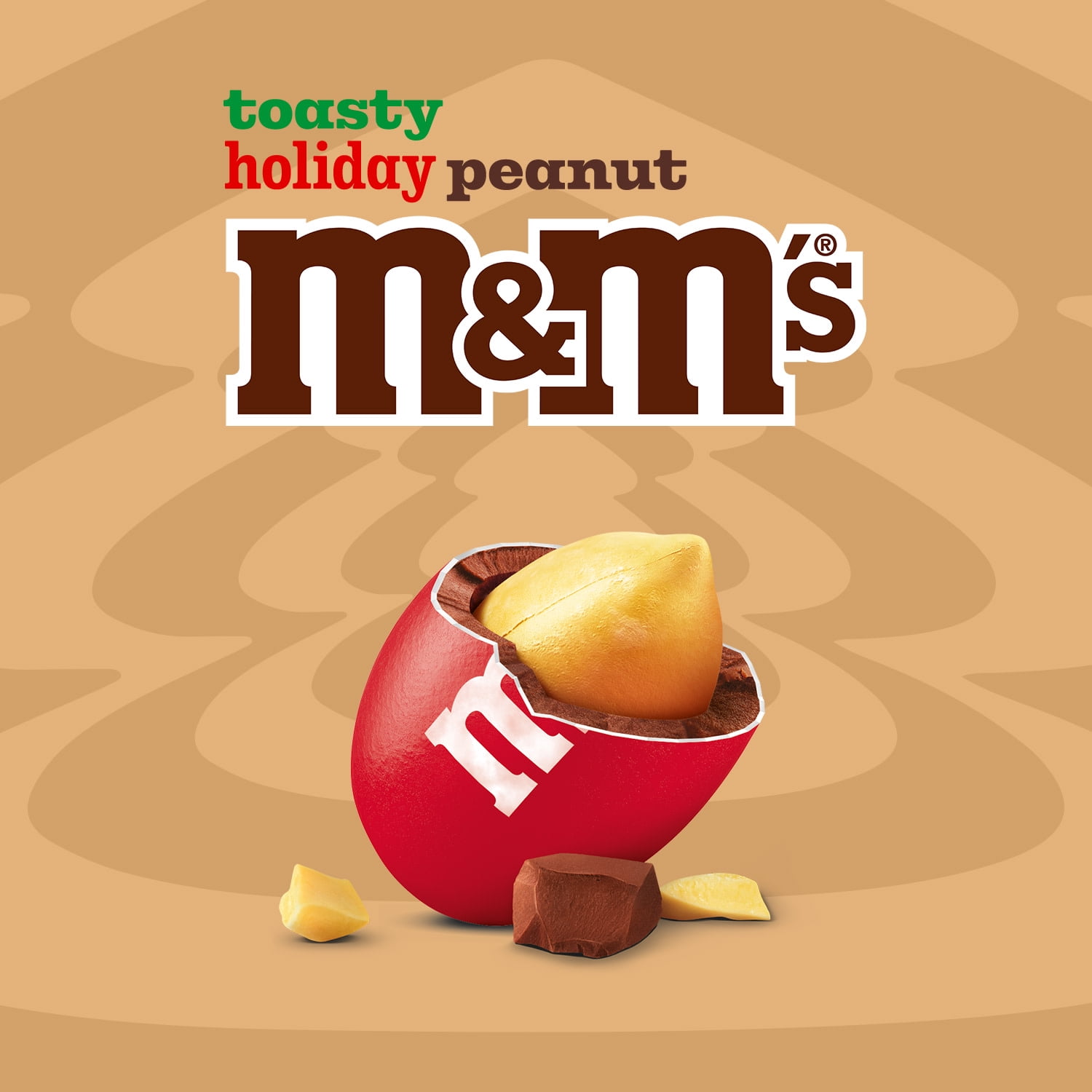 (2 pack) M&M's Toasty Holiday Peanut Chocolate Christmas Candy - 7.44 oz Bag