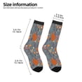 thumbnail image 2 of Rocae Floral Squirrel for Girls Boys Crew Socks,Children's Socks, Kids Socks, Toddler Socks: Daily Wear with Kids School Uniform, 2 of 5