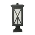 thumbnail image 3 of 1 Light Outdoor Pier Mounted Fixture Frame Finish Black, 3 of 3