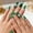 B, variant on St. Patrick's Day Nail Wraps, Green Glitter Ombre with Shamrock Clover Print, Self-Adhesive Full Cover Nail Polish Strips, Long-Lasting Nail Stickers for Women Holiday Party & Daily Wear