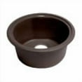 thumbnail image 5 of ALFI brand AB1717DI-C Chocolate 17" Drop-In Round Granite Composite Kitchen Prep Sink, 5 of 11