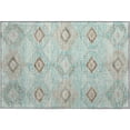 thumbnail image 2 of Addison Rugs Mayfield Premium Machine Washable Transitional Aztec Teal Rectangle Rug, 1'8" x 2'6", 2 of 6