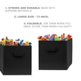 thumbnail image 3 of Pomatree 13x13x13 Inch Storage Cubes - 4 Pack - Large and Sturdy Fabric Storage Bins (Black), 3 of 7