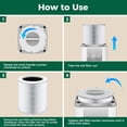 thumbnail image 3 of H13 True HEPA Air Purifier Filter Replacement Compatible with AIRFIRE AP401 and AP402, Activated Carbon Filters for Pet Dander Smoke Dust, 1 Pack, 3 of 6