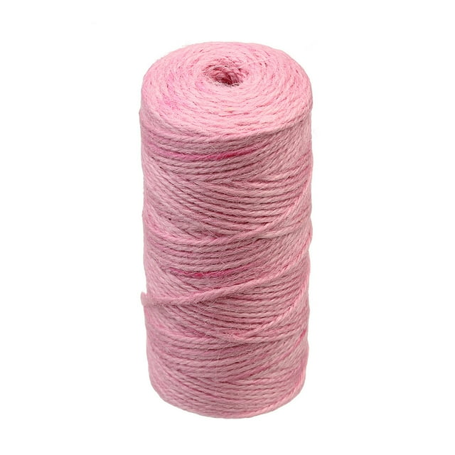 Natural Twine Roll 100m/roll 2mm Jute Twine Natural Durable Versatile Hemp Rope for Diy Crafts Gift Wrapping Hanging Tag Decoration Multi-purpose Hemp