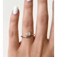 thumbnail image 3 of vylahjewellery Dainty Pear Cut Crystal Open Wedding Ring for Women Minimalist Statement Ring Elegant 10K Vermeil Yellow Gold Engagement Ring, 3 of 6