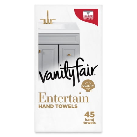 (4 pack) (4 pack) Vanity Fair Paper Hand Towels with Holder, 45 Count (180 Total)