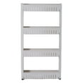 thumbnail image 1 of DOLITY Multifunctional Slim Storage Shelf Cart Interspace Rack Rolling Trolley with Gray 4 Layers, 1 of 8