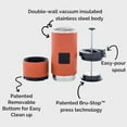 thumbnail image 4 of OVRLNDR Travel Coffee French Press, 24 fl.oz Capacity, Double Wall Vacuum Insulated, Easy To Clean Removable Bottom, No Spill Lid, On The Go Coffee Brewing (Obsidian), 4 of 5