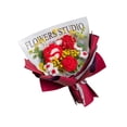 thumbnail image 1 of Flores de punto hechas a mano Flores artificiales Decoración de primavera Ramo de flores de ganchillo Rojo, 1 of 9