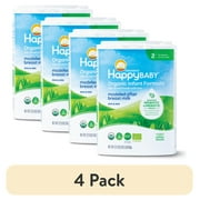 (4 pack) Happy Baby Organics Stage 2 Organic Infant Formula with Probiotic & Prebiotic Blend, 22.9 OZ Container UNIT