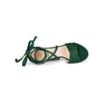 thumbnail image 4 of BLISSFUL STEP Women's Sandals Solid Crisscross Block Heels High Heel Lace up Sandals Green 9.5, 4 of 8