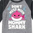 thumbnail image 3 of Baby Shark - Don't Mess With Mama Shark - Toddler And Youth Raglan Graphic T-Shirt, 3 of 5