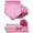 Pink, variant on KAMBERFT Men's Pink Paisley Tie Set, Necktie with Pocket Square, Cufflinks, Tie Clip & Lapel Pin