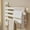 White-Free Size, variant on Hovmgk 180 Degree Four Pole Rotating Towel Rack, Punch Free Bathroom Shelf with Swivel Function, Space Aluminum Towel Storage Rack with Multi-functional Hooks for Efficient Bathroom Use