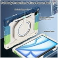 thumbnail image 6 of ROISKIN for iPad Air 11 inch Case M2 2024 with HD Screen Protector,Shoulder Strap,Pen Holder, Heavy Duty Military Case for iPad Air 11 / Air 6th Generation - Rotating Stand for Kids, 6 of 6