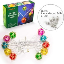 Nautical Fishing Float String Lights, Beach Themed Buoy String Lights Set of 10 Multicolor String Lights for Indoor Home Decor and Outdoor Patio Decorations