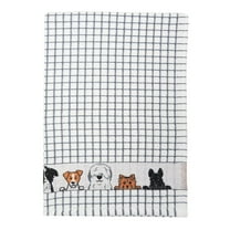 Poli-Dri Cotton Tea Towel Kitchen Towel Dog 2-Pack Black/White by Samuel Lamont