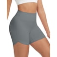 thumbnail image 2 of BALEAF Womens 5" Biker Shorts High Waisted Workout Spandex Short Tummy Control Gym Yoga Athletic with Pocket Dark Gray M, 2 of 7